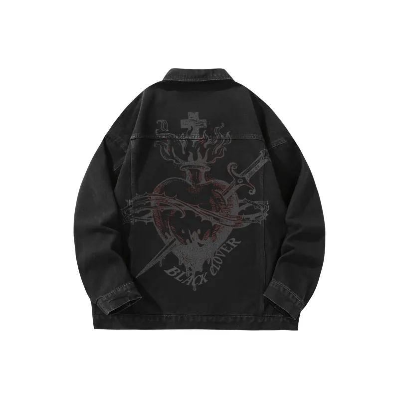 BLACK CLOVER Denim Jacket Unisex-4