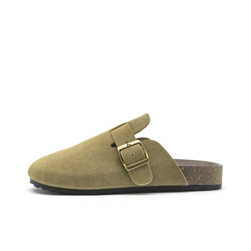 WELKIN&WZWJ Abrasion Resistant Slip Resistant Closed Toe Slippers Unisex Apricot-7
