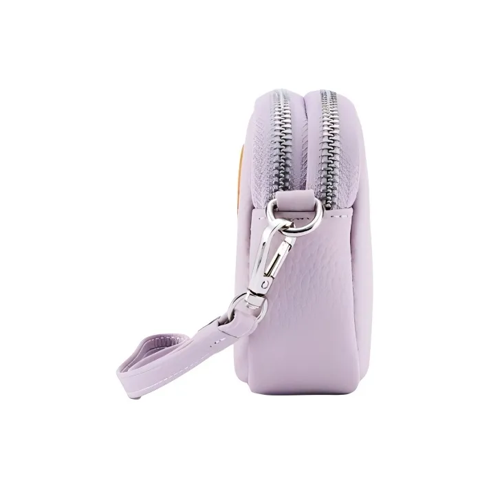 DEERE JACK Cow Leather Crossbody One Shoulder Clutch Trumpets Unisex Light Purple-1