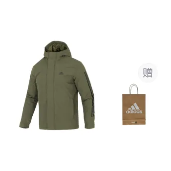 Adidas Jackets Coats Unisex Strata Olive Green Shopping Bag Included