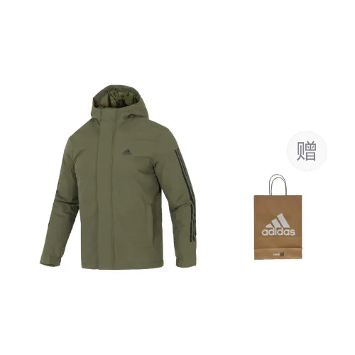 Adidas Jackets Coats Unisex Strata Olive Green Shopping Bag Included