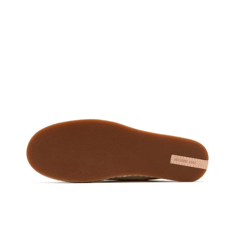 FOOT INDUSTRY Closed Toe Slippers Unisex Beige Apricot-4