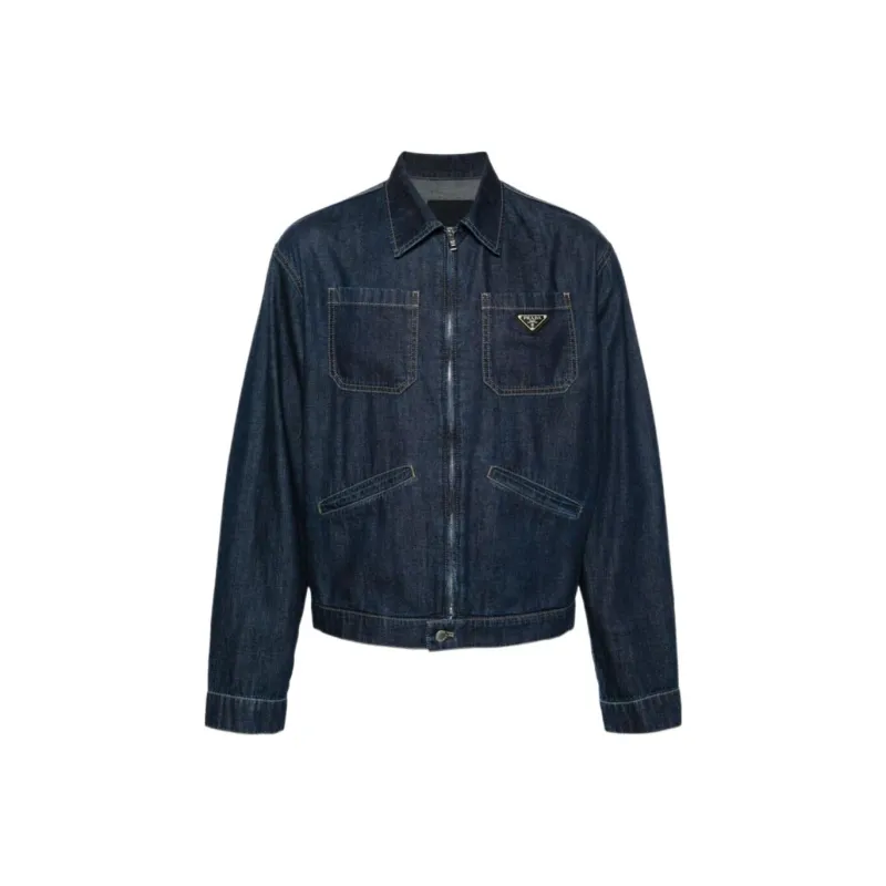 PRADA SS24 Denim Jacket Men's Blue-0