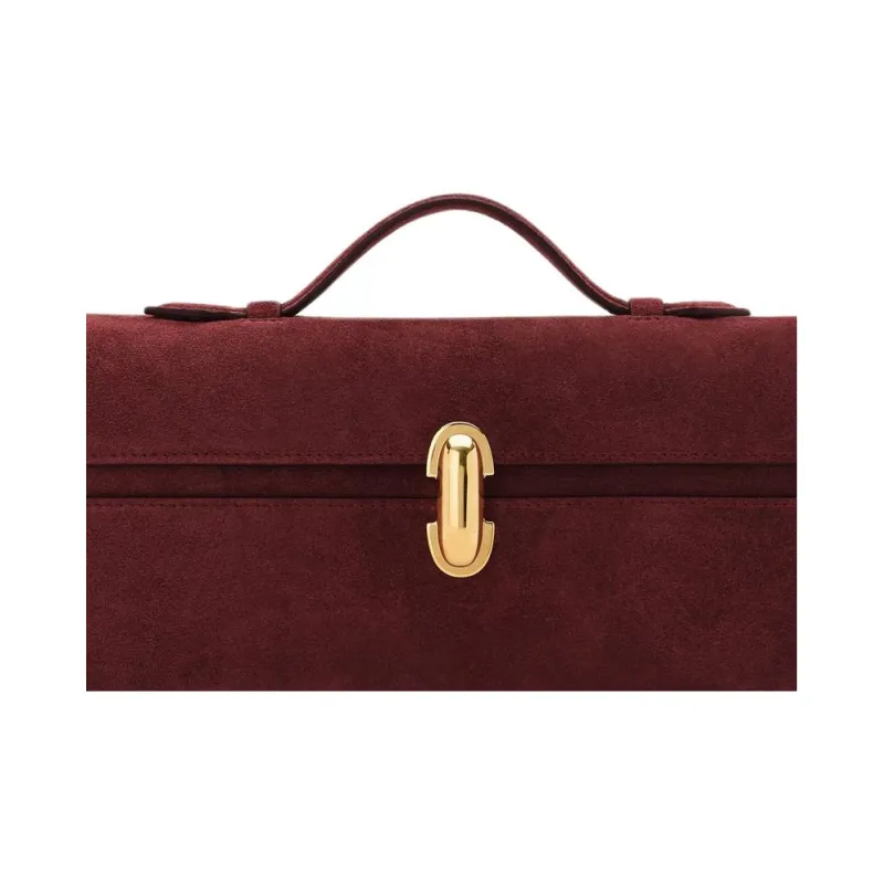SAVETTE Calfskin Handbag Women's Burgundy-3