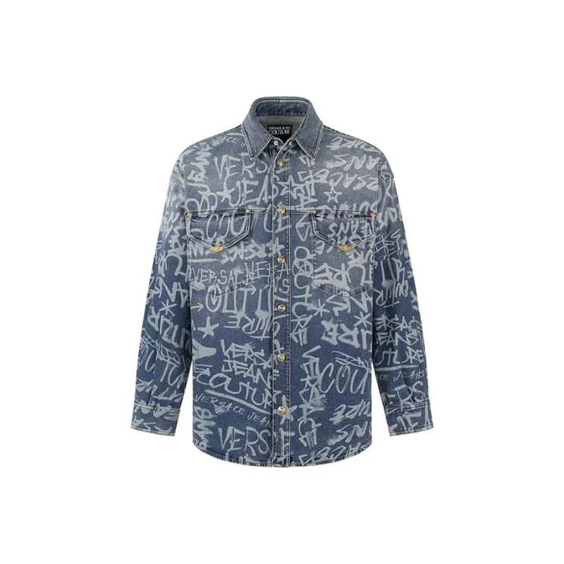 VERSACE JEANS COUTURE FW23 Denim Jacket Men's Denim Blue-0