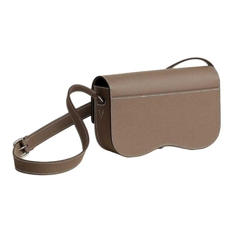 HERMES Della Cavalleria Epsom Calfskin Shoulder Bag Women's 18 Etoupe Elephant Gray-2