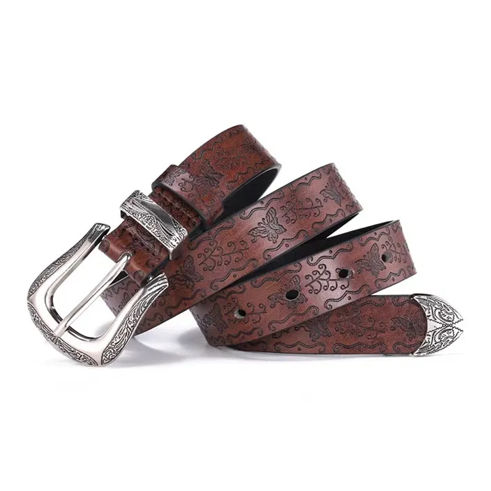 ROBINHOOD Cow Split Leather Belts Women's Width 2.8CM-2