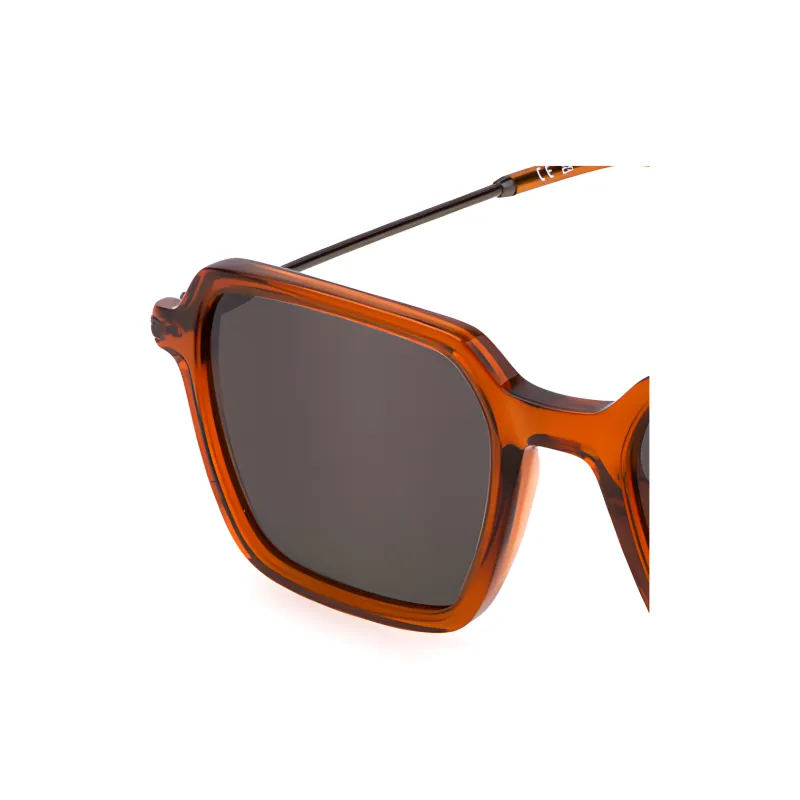 Police Acetate Irregular Shape Sunglasses Unisex Orange-2
