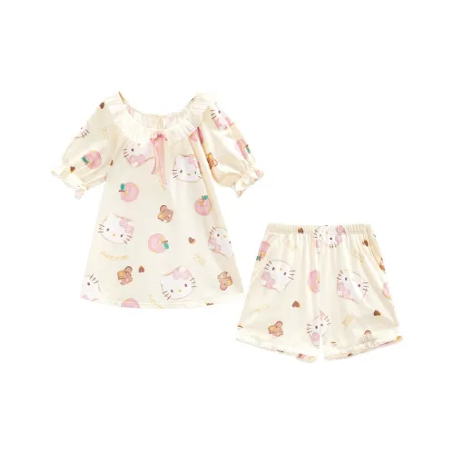 GUKOO x Hello Kitty Sanrio Series Pajama Set Women's Cheese Yellow