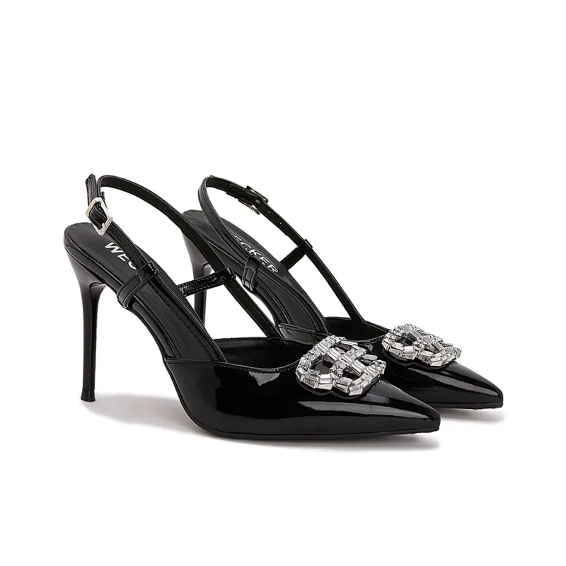 WECKER Slim Heel High Heels Women's Black-8