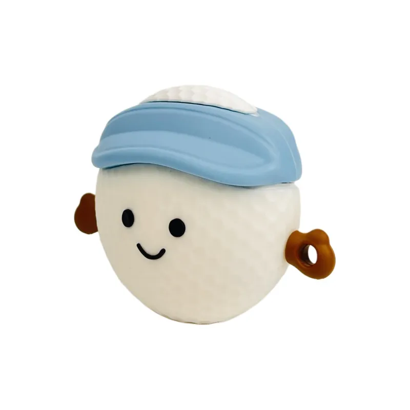 Sopi Compatibility With Apple AirPods 4/2/3/AirPods Pro/Pro 2 Silicone Golf Ball Character Lanyard Headphone Cases-6