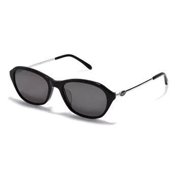 Fakeme Plate Rectangular Sunglasses Unisex Black