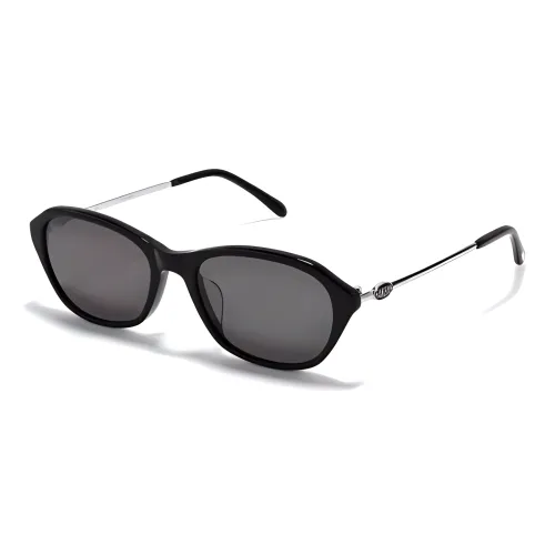 Fakeme Plate Rectangular Sunglasses Unisex Black