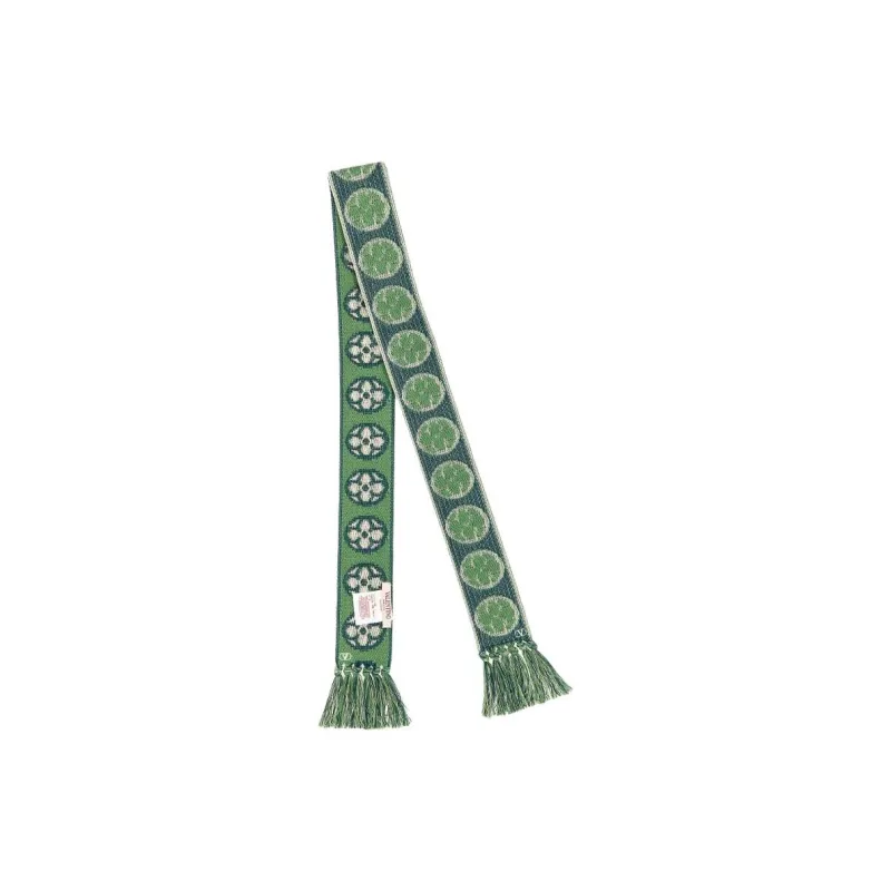 Valentino Cotton, Metal Fiber, Acrylic, Polyamide, Mohair Knit Scarves Women's Green-1