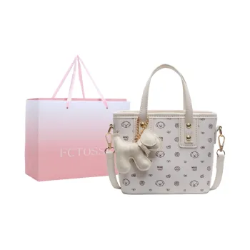 FCTOSSR PU One Shoulder Handbag Women's White Silk/Pink/Coffee/Brown