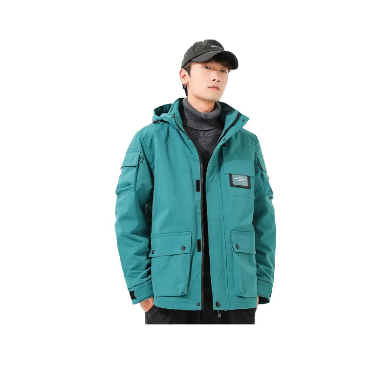 33TH Jackets Coats Unisex White Thickened-10