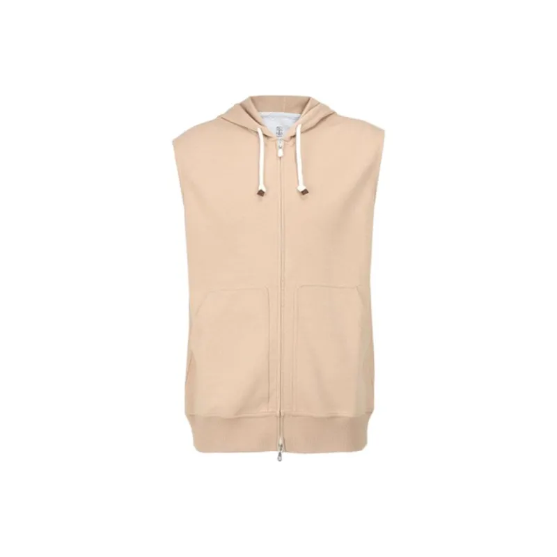 Brunello Cucinelli Sleeveless Cotton Hoodie-0