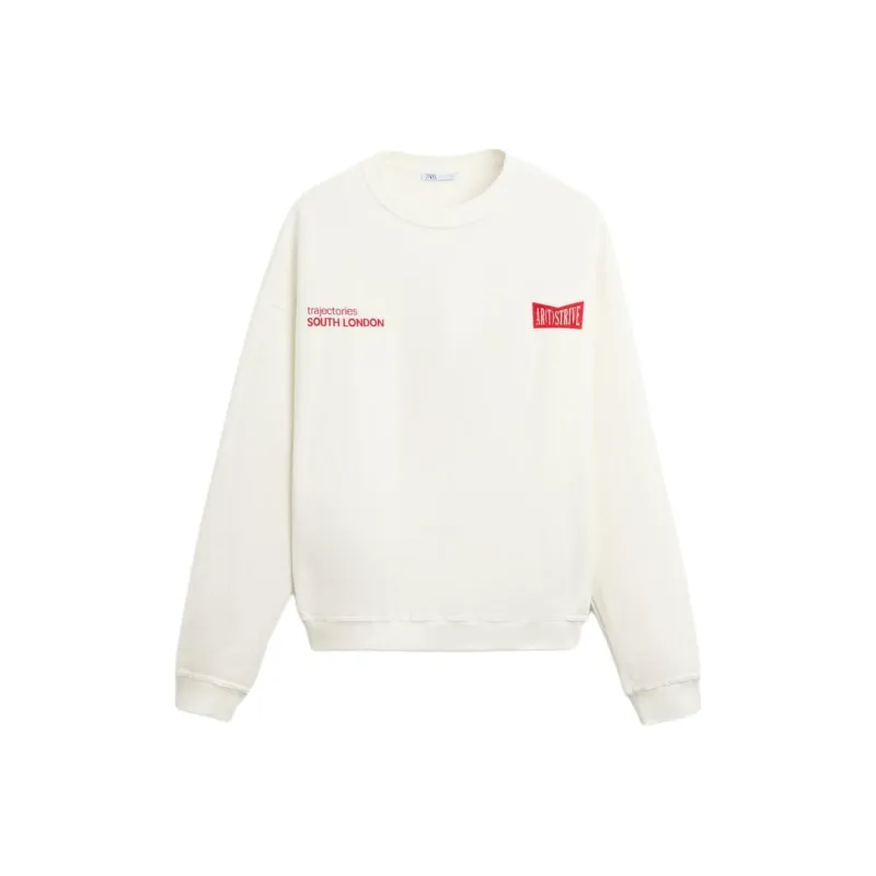 ZARA Sweatshirt Men's Frosted White-0