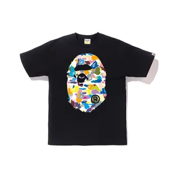 A BATHING APE Multi Camo Big Ape Head Tee