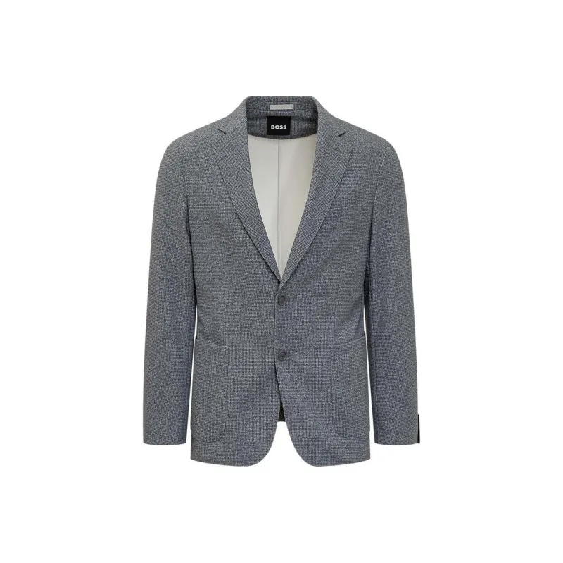 HUGO BOSS Finely Patterned Slim Fit Jacket-0
