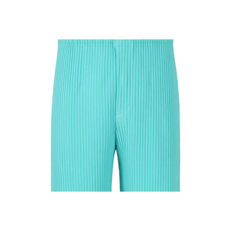Homme Plissé Issey Miyake Casual Shorts Men's Turquoise Blue-3