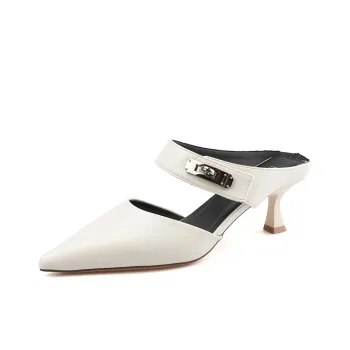 POOQ Rubber Sole Abrasion Resistant Closed Toe Slippers Women's