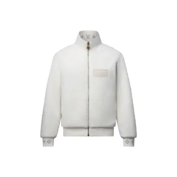 LOUIS VUITTON Velvet feel Coat Men's White