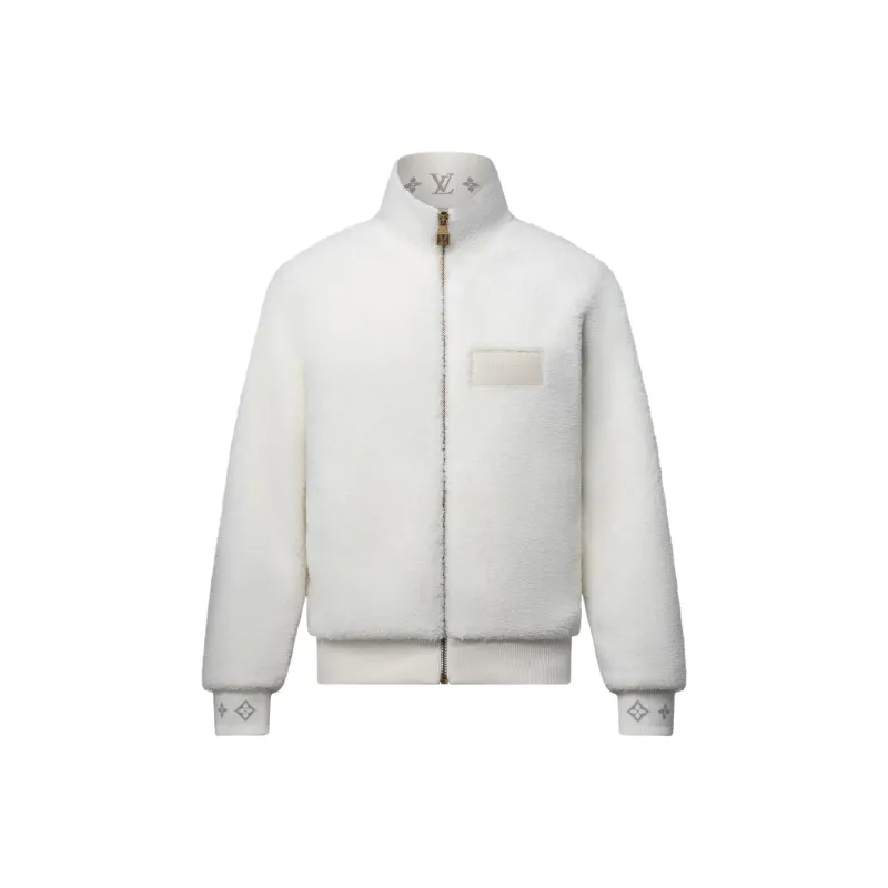 LOUIS VUITTON Velvet feel Coat Men's White-0