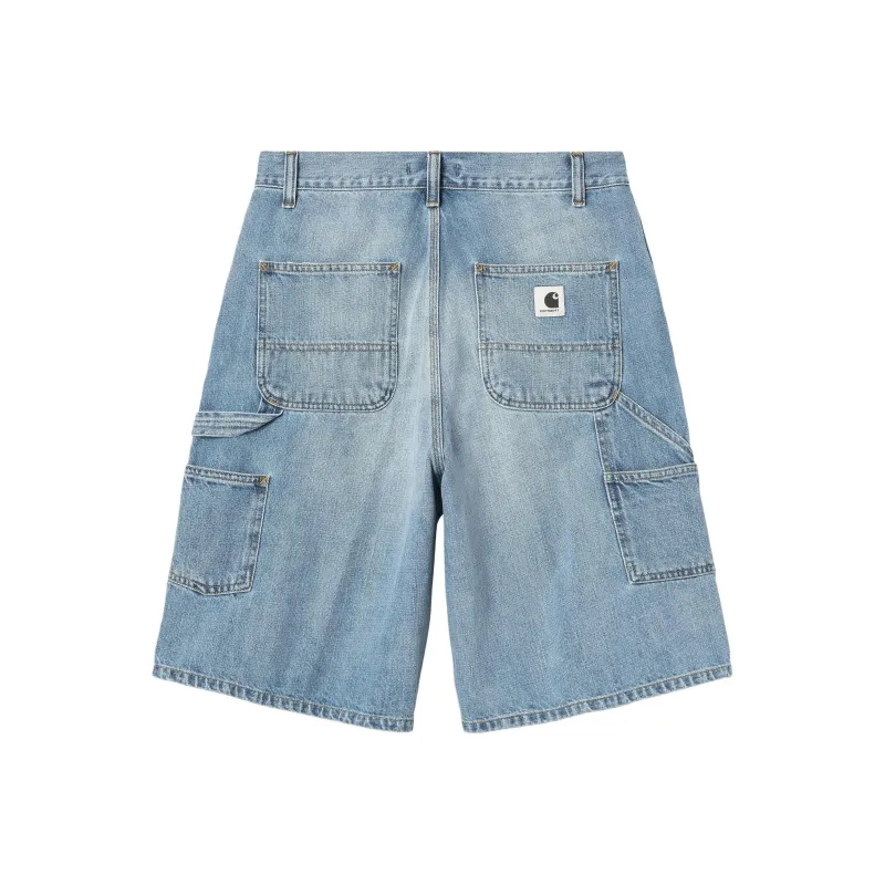 Carhartt WIP W'Single Knee Denim Shorts Women's Light Blue-1