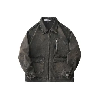 JASONWOOD Cowboy On The Run Denim Jacket Men's Nano Black Red