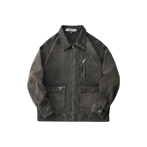 JASONWOOD Cowboy On The Run Denim Jacket Men's Nano Black Red