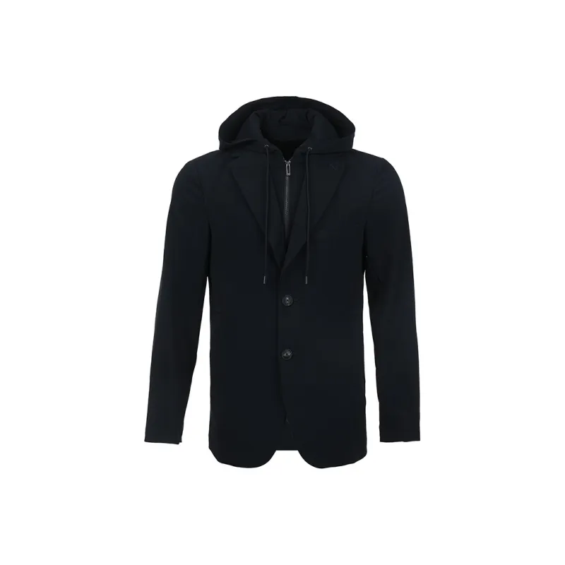 EMPORIO ARMANI Blazer With Dickey And Hood Made Of Canneté Fabric-0