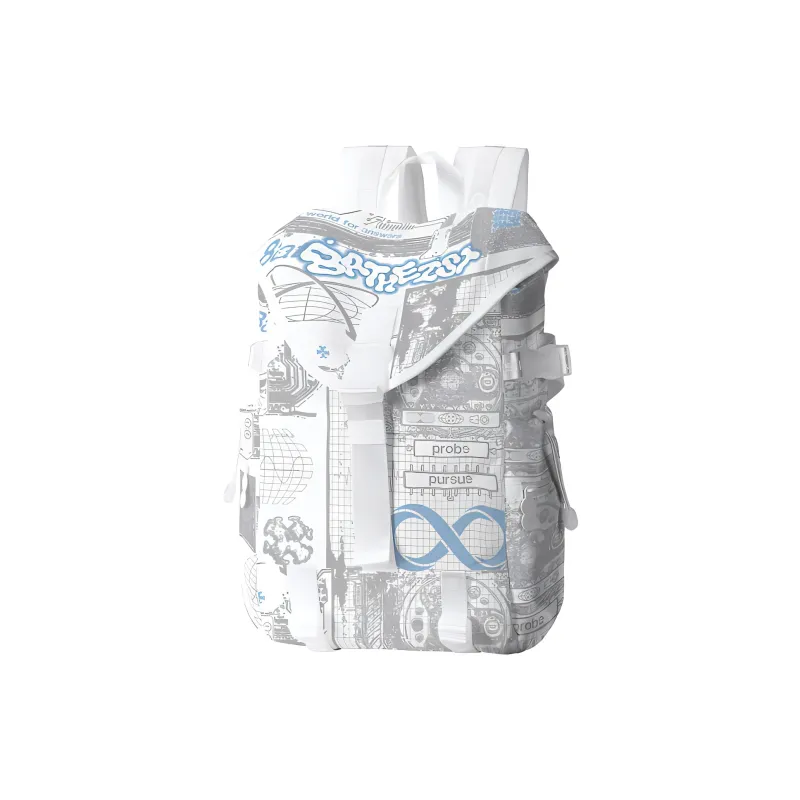 8atheist Polyester Backpack Regular Unisex White-0