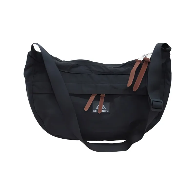 GREGORY Nylon Shoulder Bag Medium Size Men's Black & Brown-0