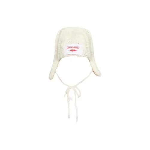 CHARLES JEFFREY Knitted Fabric Beanies Unisex White