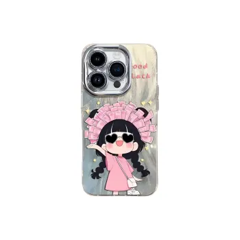 Sopi Acrylic Material Camlet Prosperity Girl Phone Cases Compatible With IPhone 16/15 Pro Max/Apple 13/14 Pro/Max