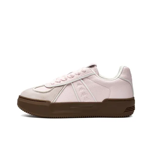 Kappa Back to Back Anti Slip Wear Resistant Low Top Skateboard Shoes Women's Milk Tea Pink