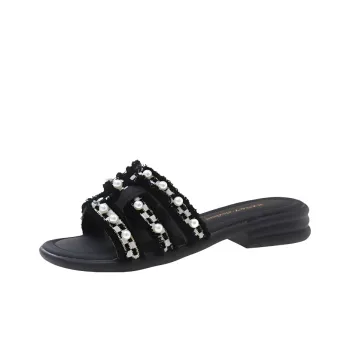 EEueeczs Rubber Sole Slip Resistant Slide Slippers Women's