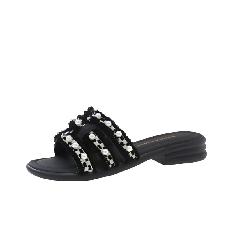EEueeczs Rubber Sole Slip Resistant Slide Slippers Women's-0