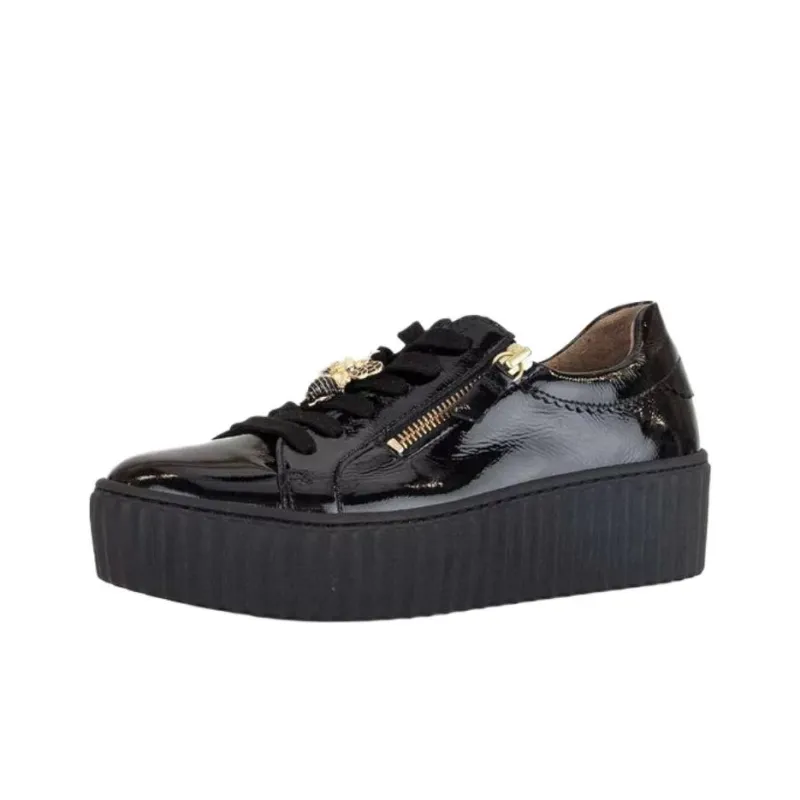 Gabor Fashion Low Top Casual Shoes Women's Black-2