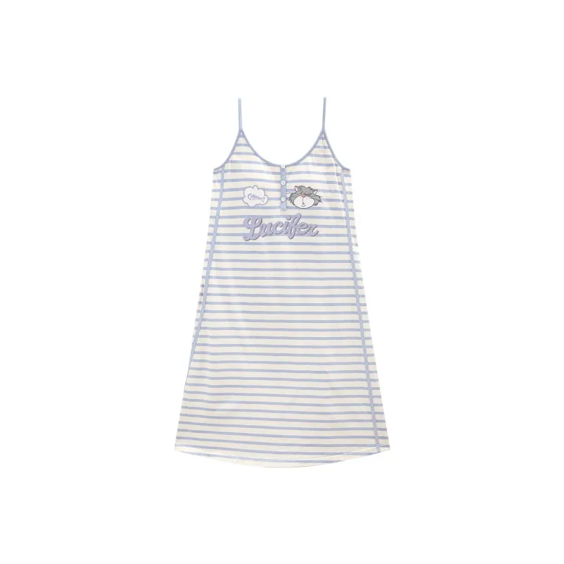 GUKOO x LUSIFU,LIANMINGKUAN Nightgown Women's Fish Belly White-0