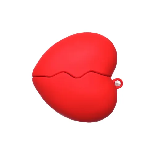 CHRROTA Compatibility With Apple AirPods 4 Silicone Cartoon Red Heart Headphone Cases
