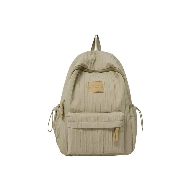 BRABOSTON Composite Cloth Backpack Regular Unisex Ecru/Khaki/Pink/Yellow-8