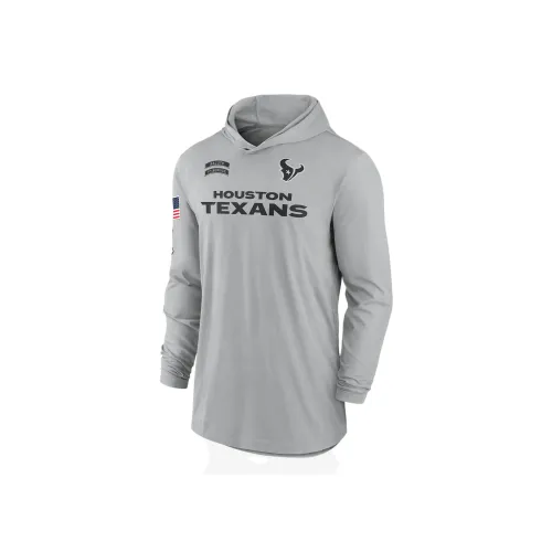 nike rankings Red Texans Salute To Service Edge Mascot Lockup Men's nike rankings Dri FIT Nfl Long Sleeve Hooded Top