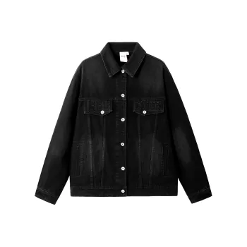 Coke Denim Jackets Unisex Black