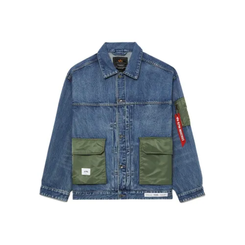 Alpha Industries SS24 Denim Jacket Men's Blue