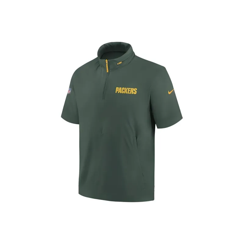Nike Green Bay Packers Sideline Coach Jackets Coats Men's Hunter Green-0