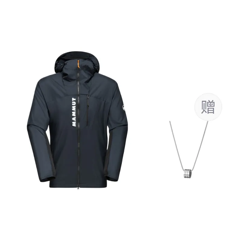 MAMMUT Jacket Unisex Black, Comes With Necklace-0