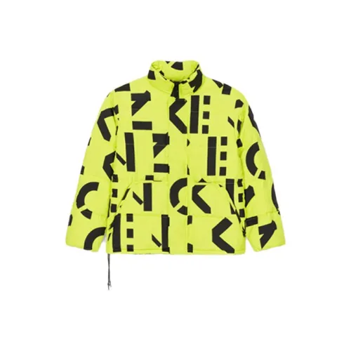 KENZO Down Jacket Men's Green Orange