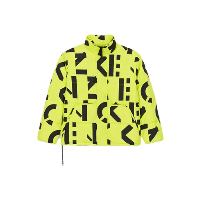 KENZO Down Jacket Men's Green Orange-0